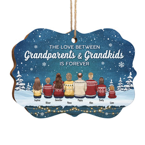 Beaucoup d'amour - Décoration familiale personnalisée - Bois en forme de Benelux - Cadeau de Noël pour les membres de la famille