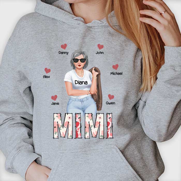 Mes personnes préférées m'appellent Grand-mère Maman - Cadeau pour maman, grand-mère - T-shirt unisexe personnalisé, sweat à capuche