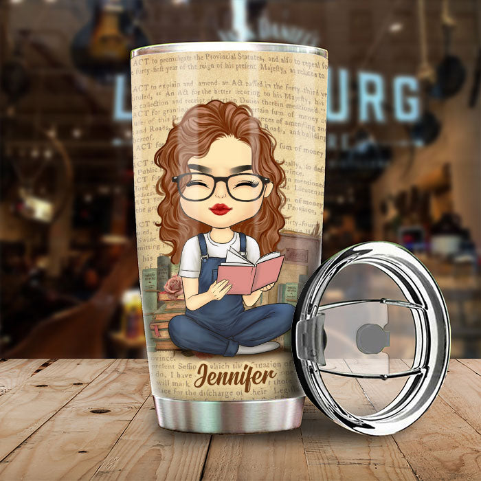 Books Give A Soul To The Universe, Wings To The Mind - Personalized Tumbler.