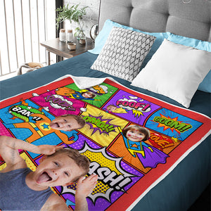 Super Héros - Couverture personnalisée - Télécharger une image, Cadeau pour la famille, Cadeau de Noël