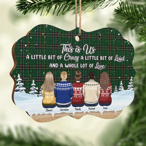 Beaucoup d'amour - Décoration familiale personnalisée - Bois en forme de Benelux - Cadeau de Noël pour frères et sœurs