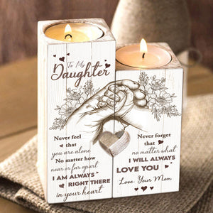 Ne vous sentez jamais seul - Bougeoir familial - Cadeau pour fille de maman