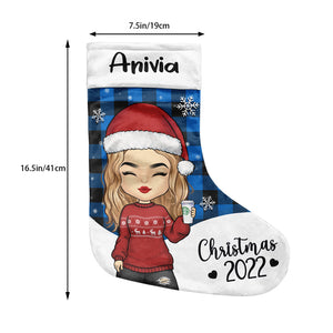 Noël, c'est l'amour et la famille - Chaussette de Noël personnalisée - Cadeau pour la famille, cadeau de Noël