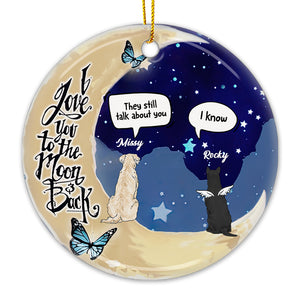 Ils vous manquent tous les jours - Décoration de Noël ronde personnalisée en céramique - Cadeau commémoratif, cadeau de condoléances, cadeau de Noël