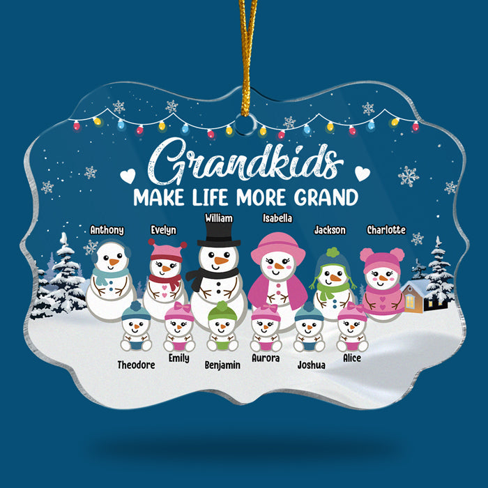 Les petits-enfants rendent la vie plus belle - Décoration de Noël personnalisée en acrylique en forme de Benelux - Cadeau pour grands-parents, cadeau de Noël