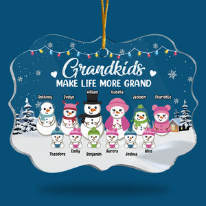 Les petits-enfants rendent la vie plus belle - Décoration de Noël personnalisée en acrylique en forme de Benelux - Cadeau pour grands-parents, cadeau de Noël