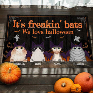 C'est des chauves-souris qu'on adore Halloween - Tapis décoratif personnalisé - Cadeau pour les amoureux des animaux, cadeau d'Halloween
