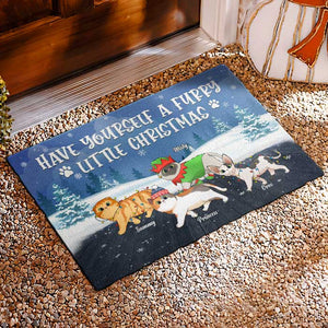 Joyeux Noël, sale animal ! Tapis décoratif personnalisé pour chat ! Cadeau de Noël pour les propriétaires et les amoureux des animaux.