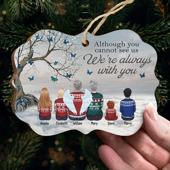 Nous sommes toujours avec vous - Ornement commémoratif personnalisé - Bois en forme de Benelux - Cadeau de condoléances, cadeau de Noël pour les membres de la famille