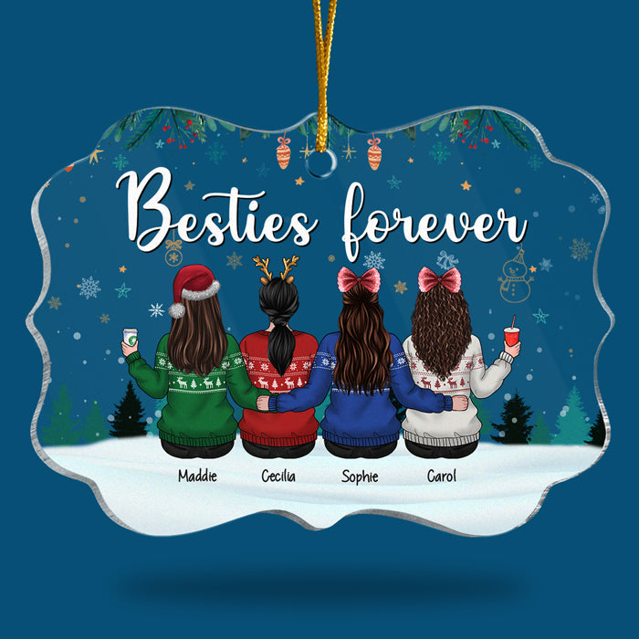 Décoration de Noël personnalisée en acrylique en forme de Benelux - Cadeau pour meilleure amie, meilleure amie, sœur, anniversaire, cadeau de Noël