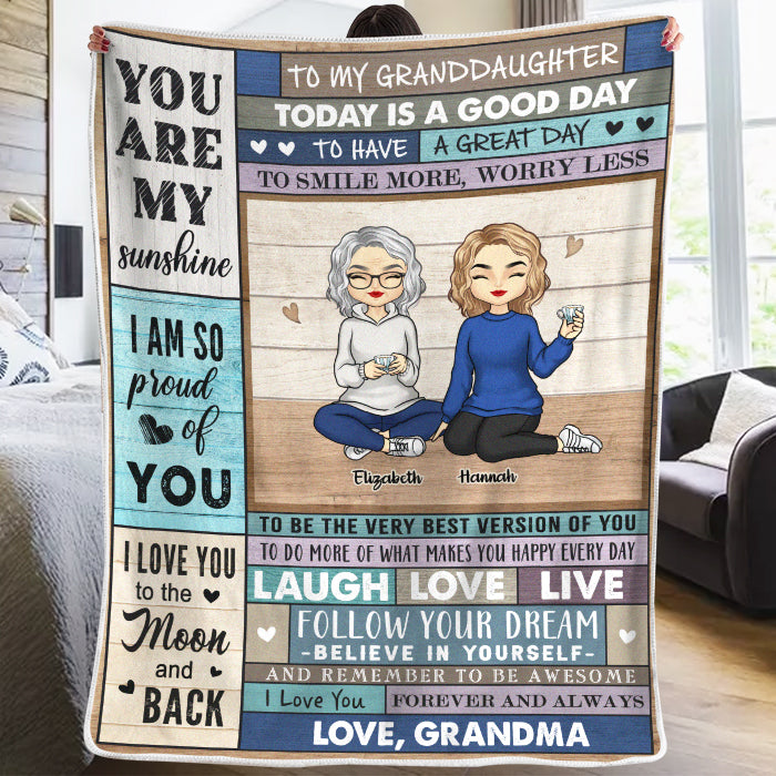 Suivez vos rêves, croyez en vous-même - Couverture personnalisée pour la famille - Cadeau de Noël pour les membres de la famille