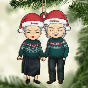 Tu as mis la joie dans mon Noël - Ornement personnalisé pour couple - Forme unique en bois - Cadeau de Noël pour mari et femme, anniversaire
