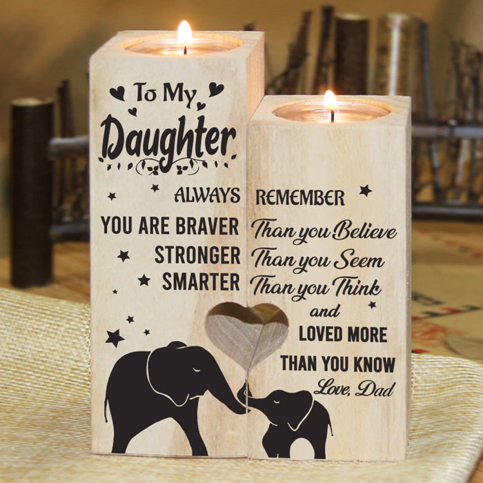 Tu es plus intelligent que tu ne le penses - Bougeoir familial - Cadeau de Noël pour fille de la part de papa