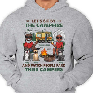 Toi, moi et les chiens, créons des souvenirs - T-shirt unisexe personnalisé, sweat à capuche - Cadeau pour les couples, cadeau pour les amateurs de camping