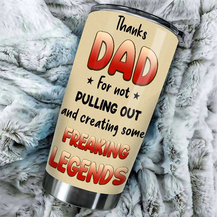 Merci papa de ne pas t'être retiré - Cadeau pour papa - Gobelet personnalisé