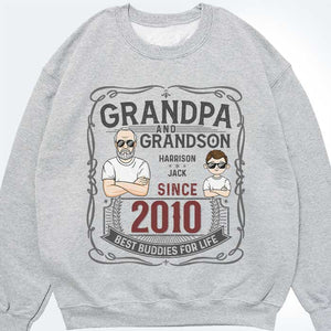 Grand-père et petit-fils, meilleurs amis pour la vie ! T-shirt, sweat à capuche et sweat-shirt unisexe personnalisé ! Cadeau pour grand-père et grands-parents