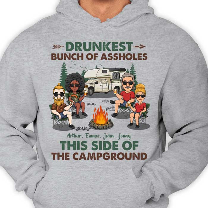 Asseyons-nous près du feu de camp - T-shirt unisexe personnalisé, sweat à capuche - Cadeau pour meilleur ami, cadeau pour les amateurs de camping