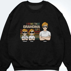 Vivre la vie de grand-mère - T-shirt, sweat à capuche et sweat-shirt unisexe personnalisé - Cadeau pour grand-mère et grands-parents
