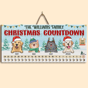 Christmas Is The Most Wonderful Time Of The Year - Dog & Cat Personalized Custom Candy Christmas Countdown Wooden Sign, Advent Calendar - Christmas Gift For Pet Owners, Pet Lovers