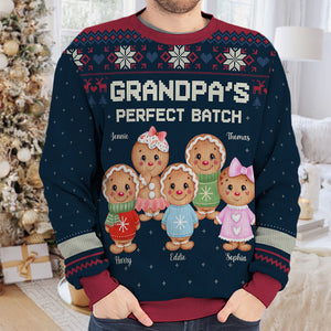 Le lot parfait de grand-mère - Sweat-shirt moche personnalisé pour la famille - Pull en laine unisexe - Cadeau de Noël pour grand-mère et grands-parents