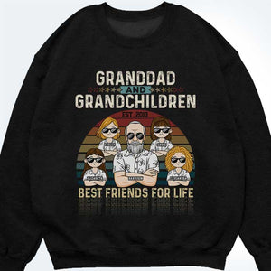 Grandpa & Grandkids Are Best Friends For Life - Personalized Unisex T-shirt, Hoodie, Sweatshirt - Gift For Grandpa, Grandparents