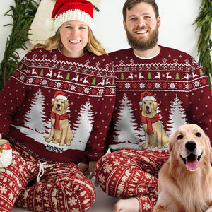 Joyeux Noël, humain ! Sweat-shirt de Noël unisexe personnalisé, en laine, imprimé intégral ! Cadeau pour les amoureux des chiens et des animaux.