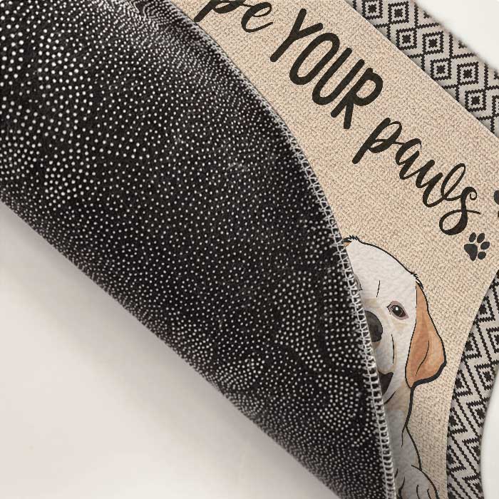 Essuyez vos pattes - Tapis décoratif personnalisé - Cadeau pour les amoureux des animaux, les propriétaires d'animaux, cadeau pour animaux