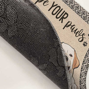 Essuyez vos pattes - Tapis décoratif personnalisé - Cadeau pour les amoureux des animaux, les propriétaires d'animaux, cadeau pour animaux