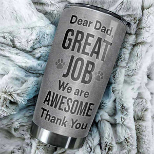 Papa chien, excellent travail ! Gobelet personnalisé ! Cadeau pour papa