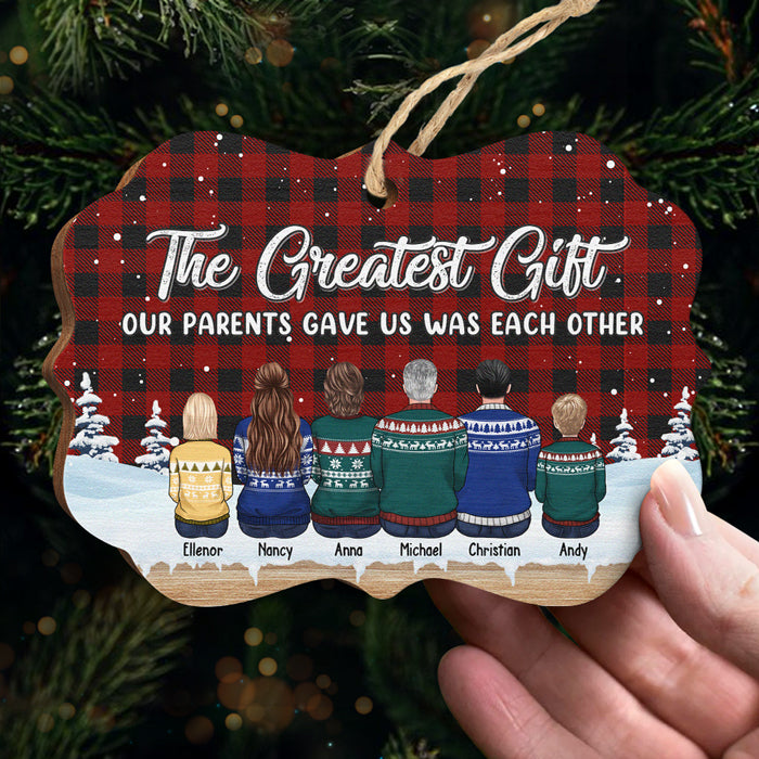 Beaucoup d'amour - Décoration familiale personnalisée - Bois en forme de Benelux - Cadeau de Noël pour frères et sœurs