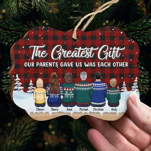 Beaucoup d'amour - Décoration familiale personnalisée - Bois en forme de Benelux - Cadeau de Noël pour frères et sœurs