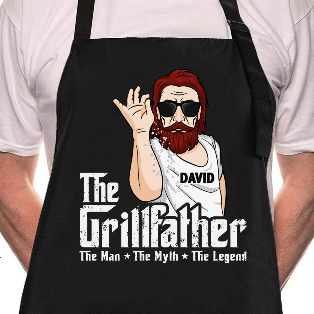 Le Grillfather - Cadeau pour papa, cadeau pour grand-père - Tablier personnalisé