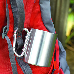 Couples de camping pour la vie - Mug de camping personnalisé avec mousqueton - Cadeau pour les amoureux du camping