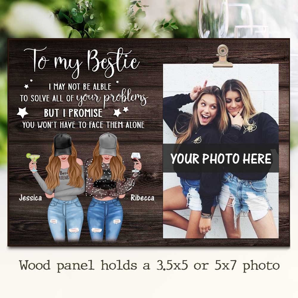 Bestie - Je te le promets - Cadre photo personnalisé