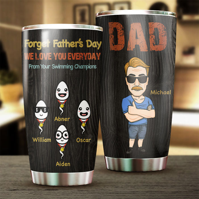 Nous t'aimons tous les jours - Gobelet personnalisé - Cadeau pour papa, cadeau pour la fête des pères