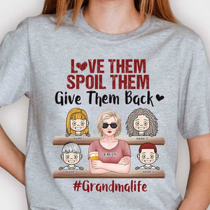 Aimez-les, gâtez-les, rendez-leur la pareille ! Cadeau pour grand-mère, t-shirt unisexe personnalisé, sweat à capuche