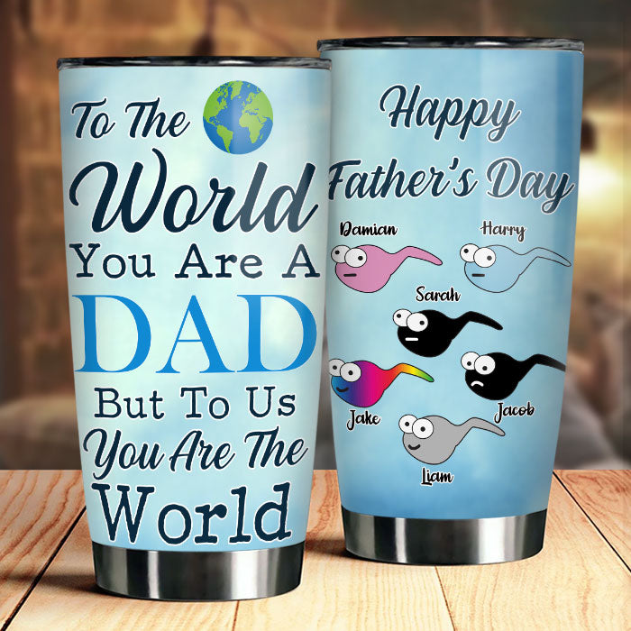 Pour nous, vous êtes le monde - Gobelet personnalisé - Cadeau pour papa, grand-père, cadeau pour la fête des pères