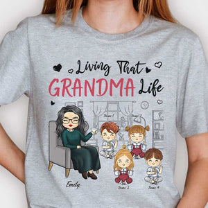 Vivre la vie de grand-mère et de grand-mère - Cadeau pour maman et grand-mère - T-shirt et sweat à capuche unisexe personnalisé