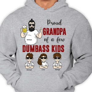 Fier papa d'enfants stupides - T-shirt et sweat à capuche unisexe personnalisé - Cadeau pour papa et grand-père