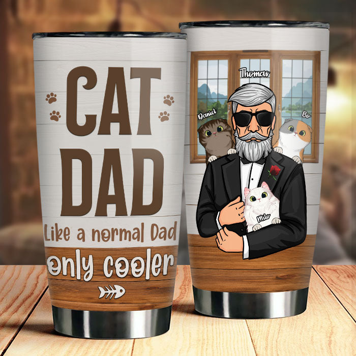 Glacière « Cat Dad Only » – Gobelet personnalisé – Cadeau pour papa