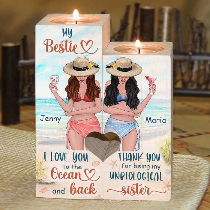 I Love You To The Ocean And Back - Personalized Candle Holder.