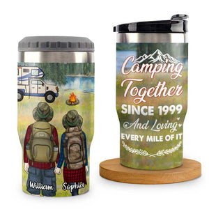 J'adore chaque kilomètre passé en camping avec vous - Glacière personnalisée - Cadeau pour les couples, cadeau pour les amateurs de camping