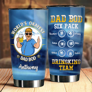 Pack de six verres « Dad Bod », équipe de buveurs - Cadeau pour papa - Verre personnalisé