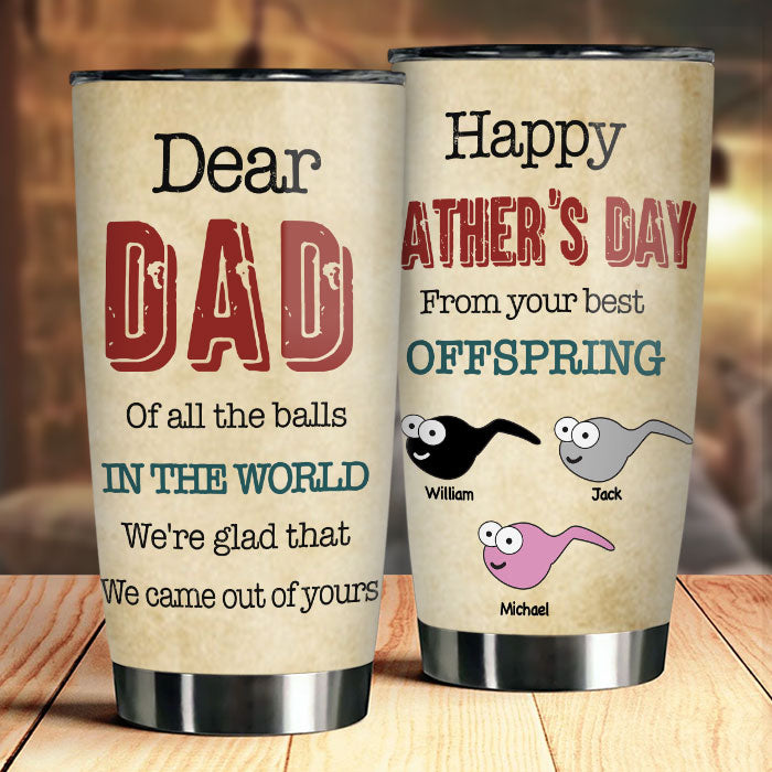 De votre meilleure progéniture - Gobelet personnalisé - Cadeau pour papa, cadeau pour la fête des pères