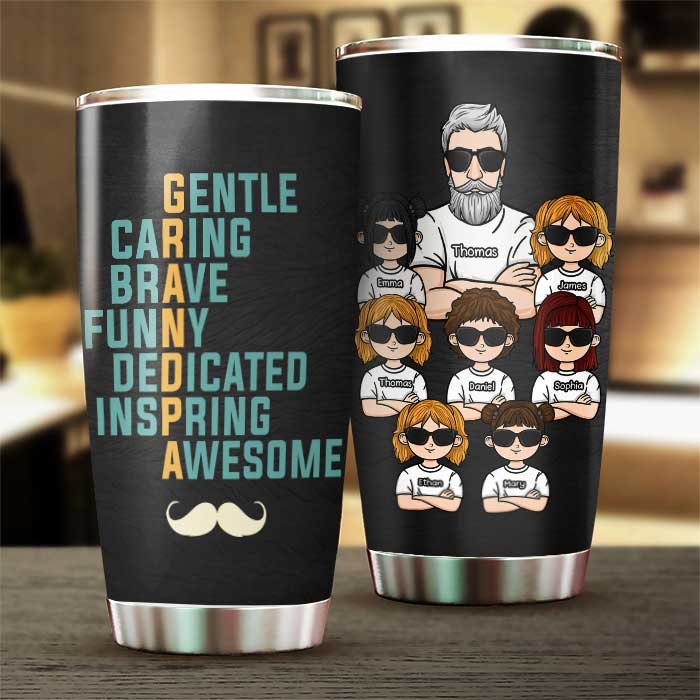 Grand-père signifie douceur et bien plus encore - Gobelet personnalisé - Cadeau pour papa, cadeau pour grand-père