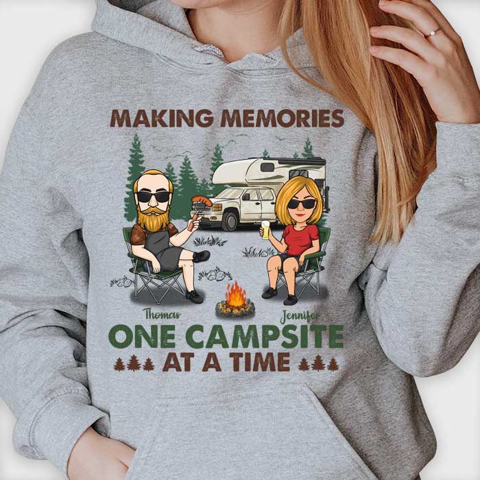 Partenaires de camping pour la vie - T-shirt et sweat à capuche unisexe personnalisé - Cadeau pour couples, cadeau pour les amoureux du camping