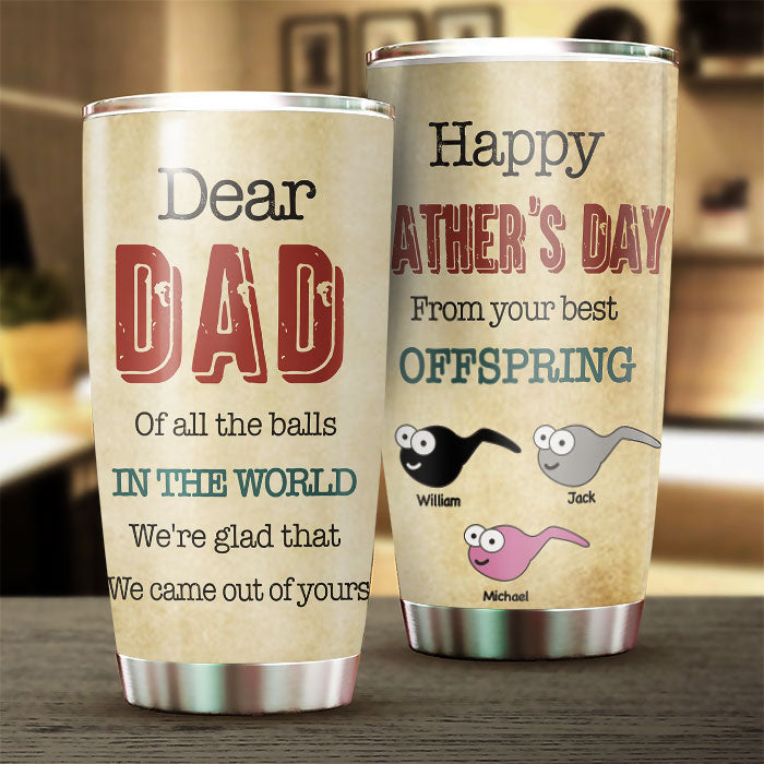 De votre meilleure progéniture - Gobelet personnalisé - Cadeau pour papa, cadeau pour la fête des pères