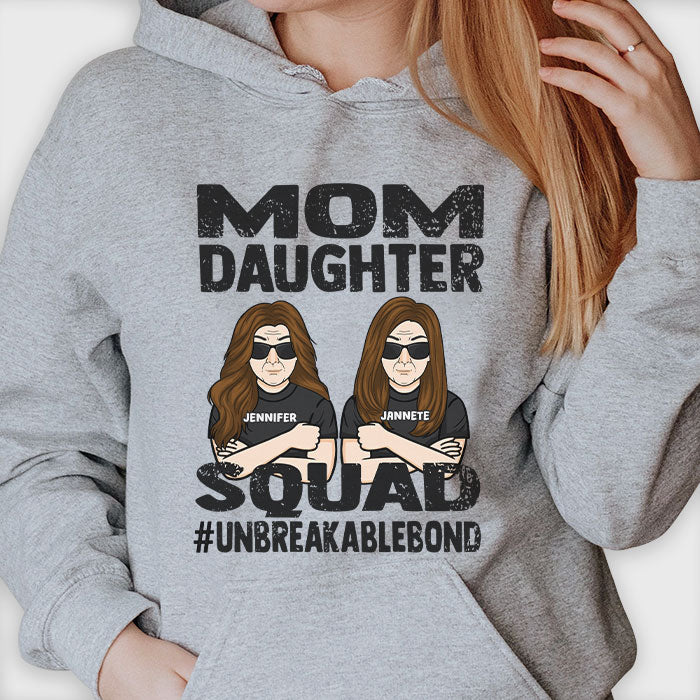 Mom Daughter Squad - Gift For Mom, Personalized Unisex Hoodie.