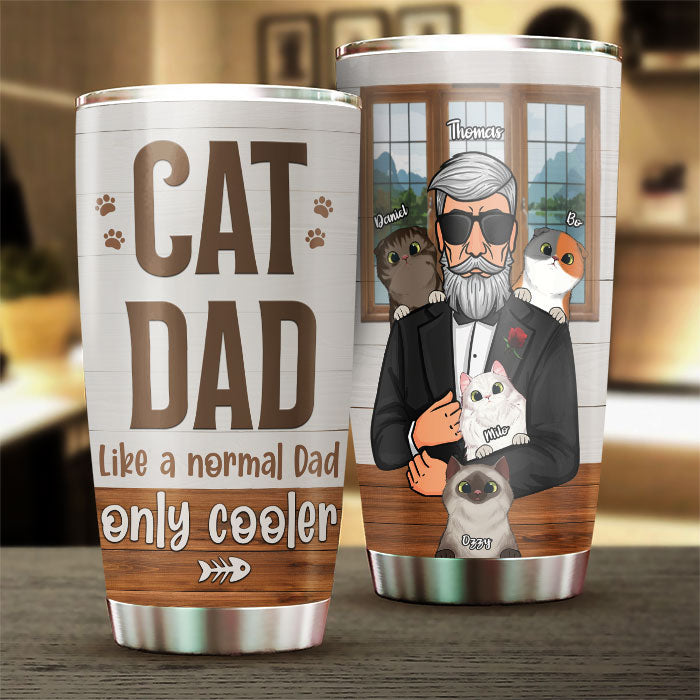 Glacière « Cat Dad Only » – Gobelet personnalisé – Cadeau pour papa