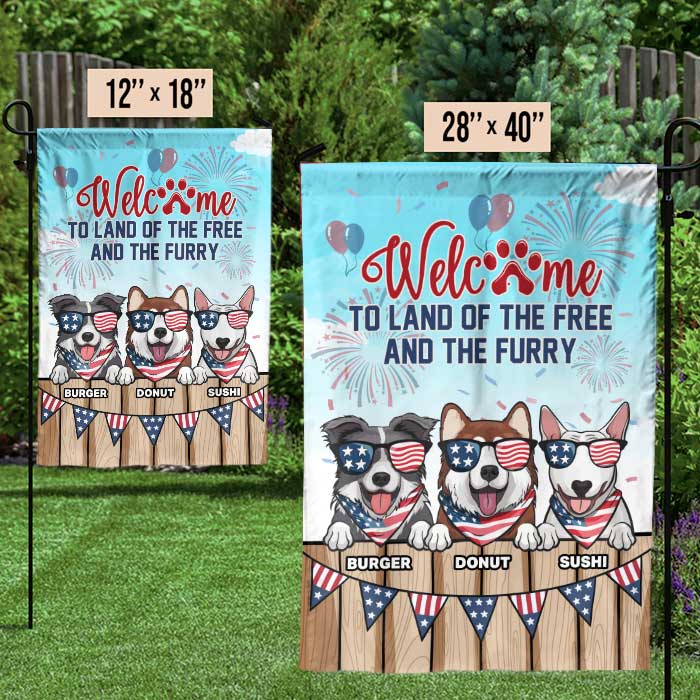 Happy 4th Of July For Dog Lovers - 4th Of July Decoration - Personalized Dog Flag.